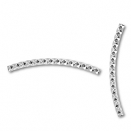 Kralen van stainless steel Roestvrij staal (RVS) tube Silver