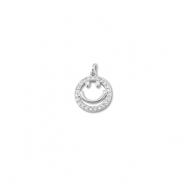 Brass TQ metaal bedels smiley Silver