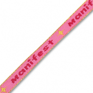 Tekstlint "Manifest" Pink-red-gold