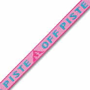 Tekstlint "Off piste" Light pink-cyan blue-magenta