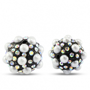 Kralen bohemian round Black-white