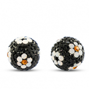 Kralen bohemian round Black-white