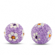 Kralen bohemian round Purple-white