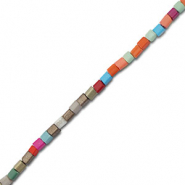 Glas kralen square Multicolor