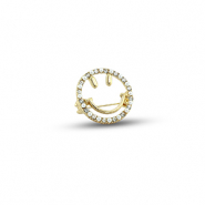 Broches smiley with pearls Gold