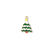 Metaal bedels christmas tree Goud-wit-groen-geel