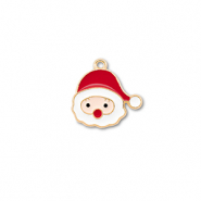 Metaal bedels santa Goud-rood-wit