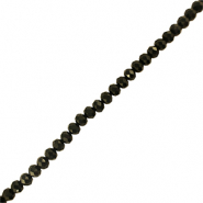 Facet kralen top quality disc 8x6mm Black