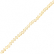 Facet kralen top quality disc 8x6mm Light champagne