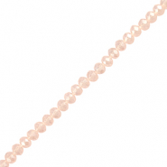 Facet kralen top quality disc 8x6mm Light pink