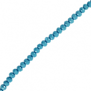 Facet kralen top quality disc 6x4mm Blue