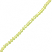 Facet kralen top quality disc 6x4mm Light green