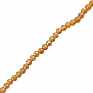 Facet kralen top quality disc 6x4mm Brown