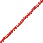 Facet kralen top quality disc 4x3mm Red
