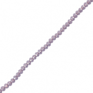 Facet kralen top quality disc 3x2mm Dark lavender grey