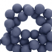 6 mm kralen van acryl Denim blue