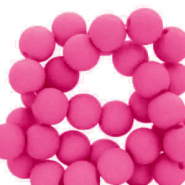 6 mm kralen van acryl Fuchsia