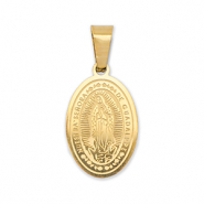 Hangers van Stainless steel Roestvrij staal (RVS) oval religious Gold