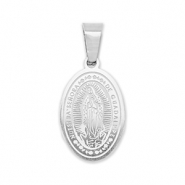 Hangers van Stainless steel Roestvrij staal (RVS) oval religious Silver