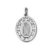 Hangers van Stainless steel Roestvrij staal (RVS) oval religious Silver