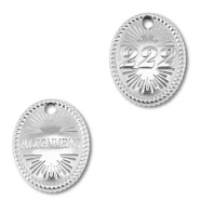 BY31&reg; Bedel van Stainless steel Roestvrijstaal (RVS) angelnumbers 222 / alignment Silver