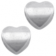 Hart 8mm DQ metaal Antiek zilver (nikkelvrij)