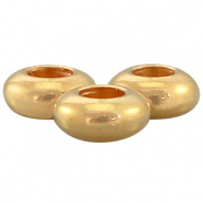 Kraal van DQ metaal 7x3mm Goud (nikkelvrij)