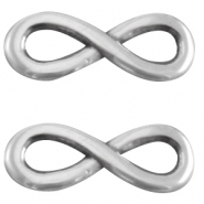 Bedel DQ metaal infinity 15mm Antiek zilver (nikkelvrij)