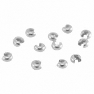 Knijpkraalverberger DQ metaal 4mm Antiek zilver (nikkelvrij)