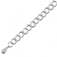 DQ metalen verlengketting Antiek zilver (nikkelvrij)