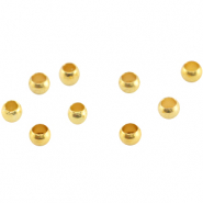 DQ metalen knijpkraal 3.0mm Goud (nikkelvrij)