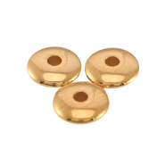 DQ metaal disc kraal 4x1.5mm Ros&eacute; goud (nikkelvrij)