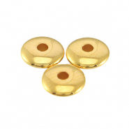 DQ metaal disc kraal 4x1.5mm Goud (nikkelvrij)