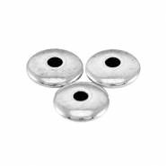 DQ metaal disc kraal 4x1.5mm Antiek zilver (nikkelvrij)