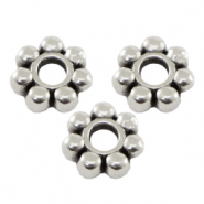 DQ metalen kralen spacer Bali ring 6mm Antiek zilver (nikkelvrij)