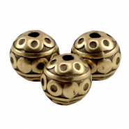 DQ metaal kralen 8mm deco Antiek brons (nikkelvrij)