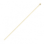 DQ metaal nietstift met bolletje 50mm Goud (nikkelvrij)