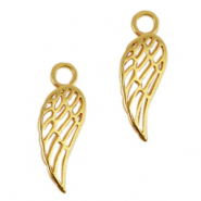 DQ metaal bedel angel wing Goud (nikkelvrij)