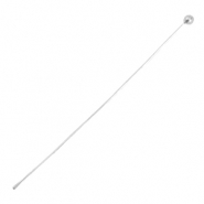 Metaal onderdelen DQ nietstift met bolletje 50mm Licht zilver (nikkelvrij)&nbsp;