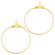 Metaal onderdelen DQ creolen oorring hangers 30m Goud (nikkelvrij)