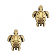 Metaal kralen DQ schildpad Antiek brons (nikkelvrij)