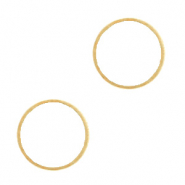 Metaal bedels DQ tussenstuk cirkel 14mm Goud (nikkelvrij)