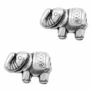Metaal kralen DQ olifant Antiek zilver (nikkelvrij)