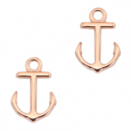Metaal bedels DQ anker Ros&eacute; goud (nikkelvrij)