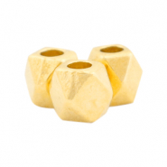 Metaal kralen DQ met ruit 3x3mm Goud (nikkelvrij)