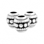 Metaal kralen DQ deco 6mm Antiek zilver (nikkelvrij)
