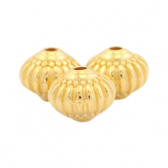 Metaal kralen DQ deco 8x7mm Goud (nikkelvrij)