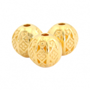 Metaal kralen DQ bal bohemian 8mm Goud (nikkelvrij)