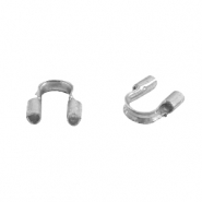 Metaal onderdelen DQ wire guardian / draadbeschermer 5mm (&Oslash;0.56mm) Antiek zilver (nikkelvrij)