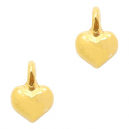 Metaal bedels DQ hartje Goud (nikkelvrij)